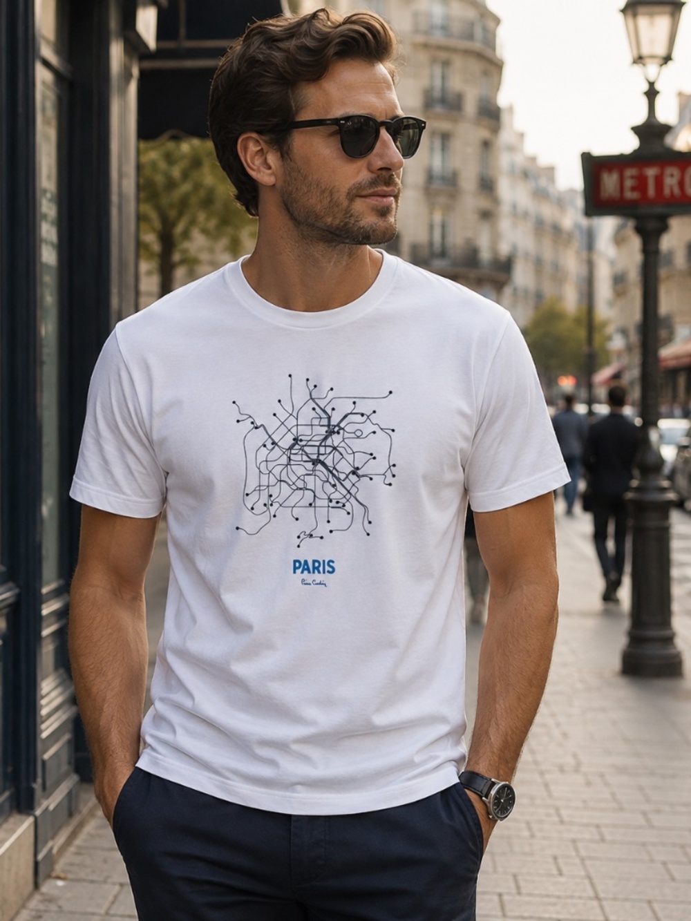 Pierre Cardin Paris Graphic T-Shirt — Men’s Size L